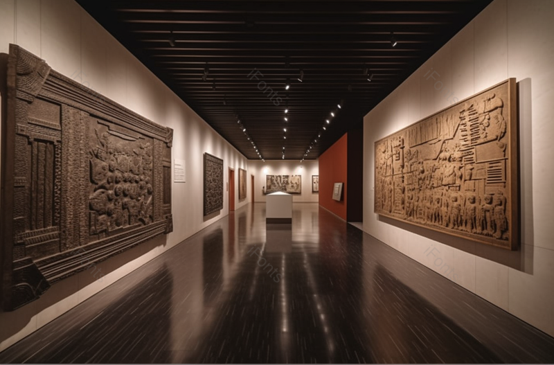 河南安阳中国文字博物馆室内展厅走廊室内摄影,高清,摄影图,摄影图片,图片大全,摄影图免费下载